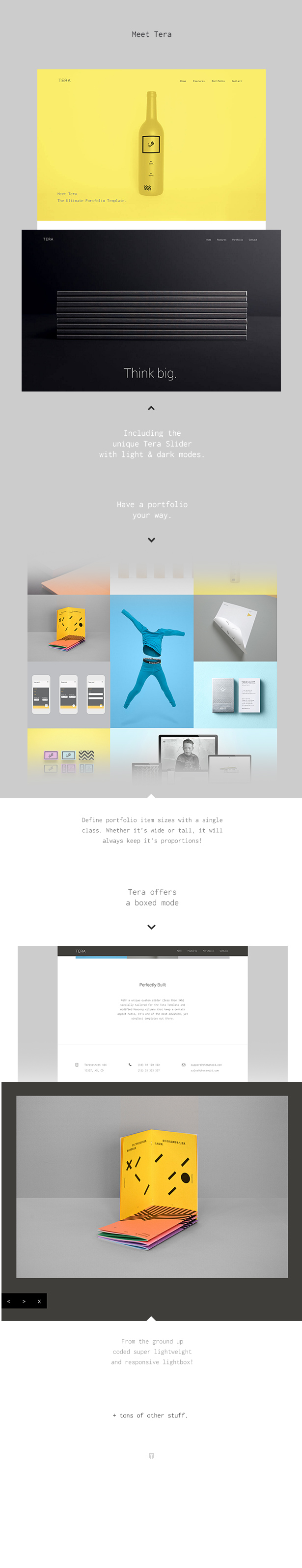 Tera - Responsive HTML5 Template for designers and photographers